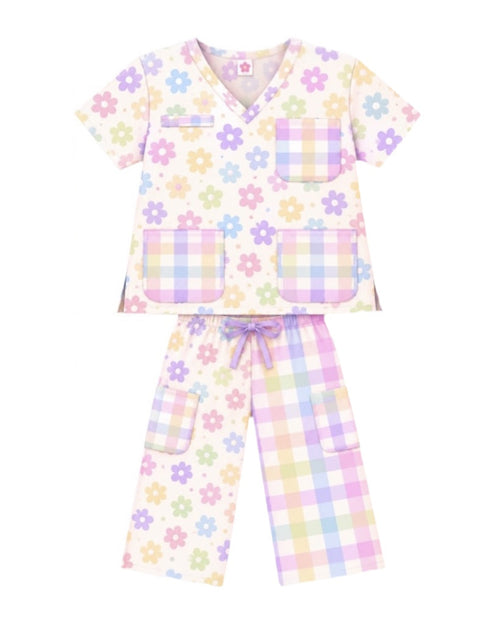 Pre order - Petal picnic Scrub Set