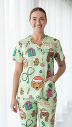 Santa Paws Scrub Top