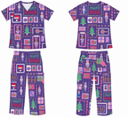 Paging Santa Scrub Set