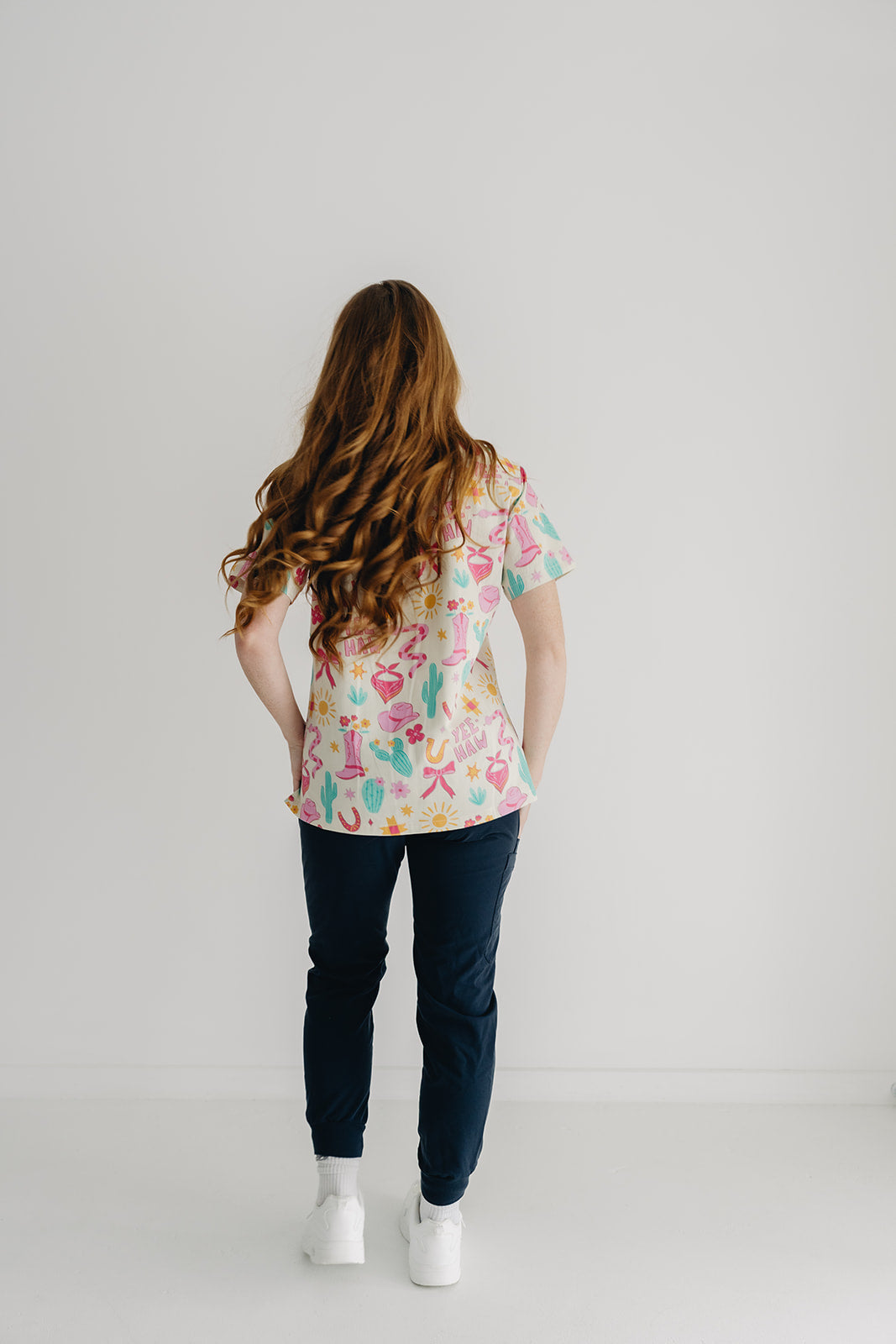 Yeehaw & CPR Scrub Top