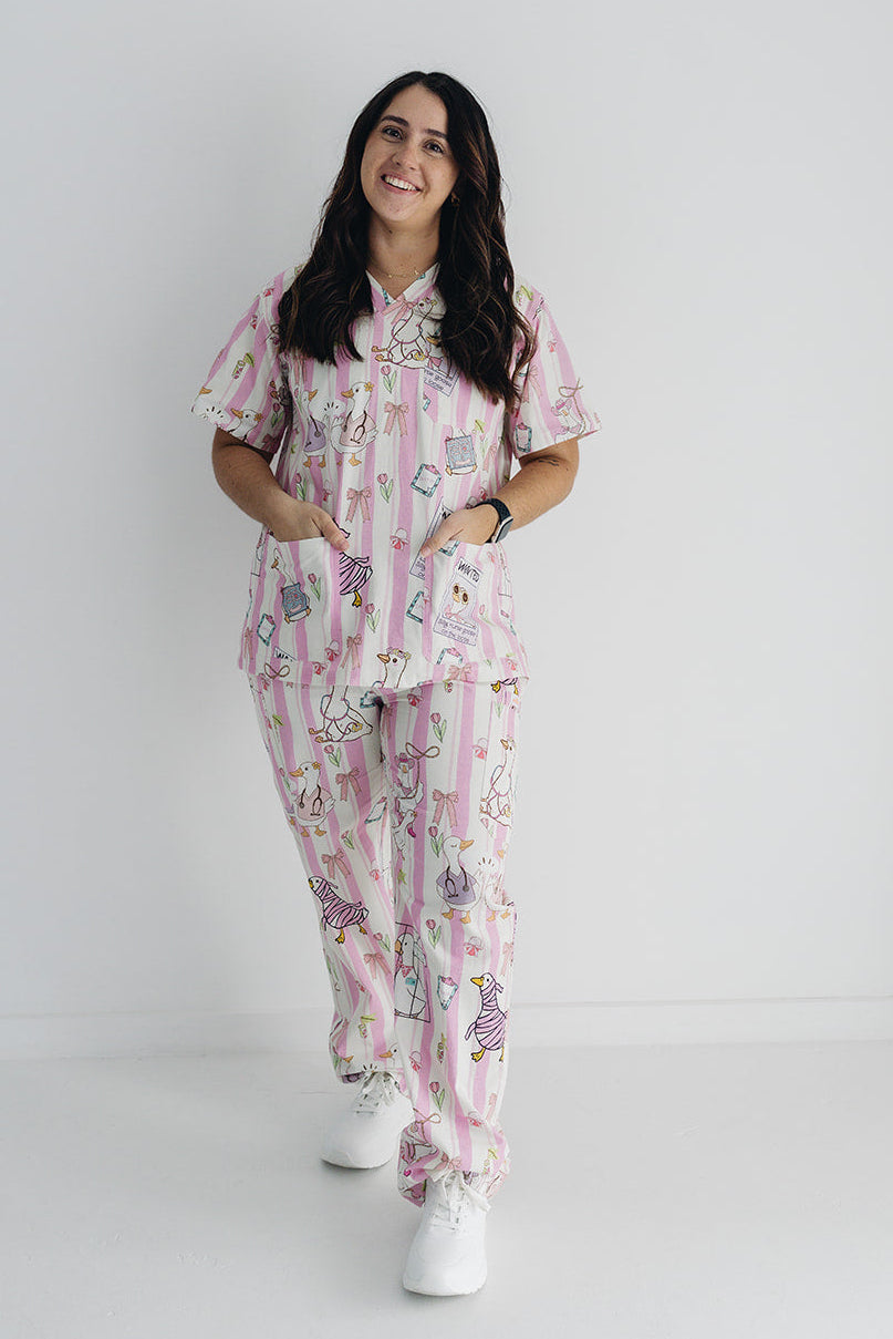 Silly Nurse Goose Scrub Set
