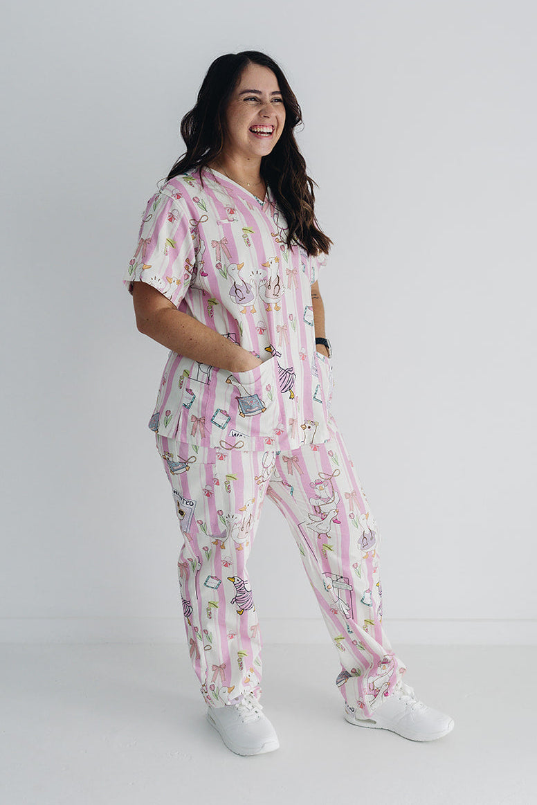 Silly Nurse Goose Scrub Set
