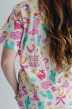 Yeehaw & CPR Scrub Top