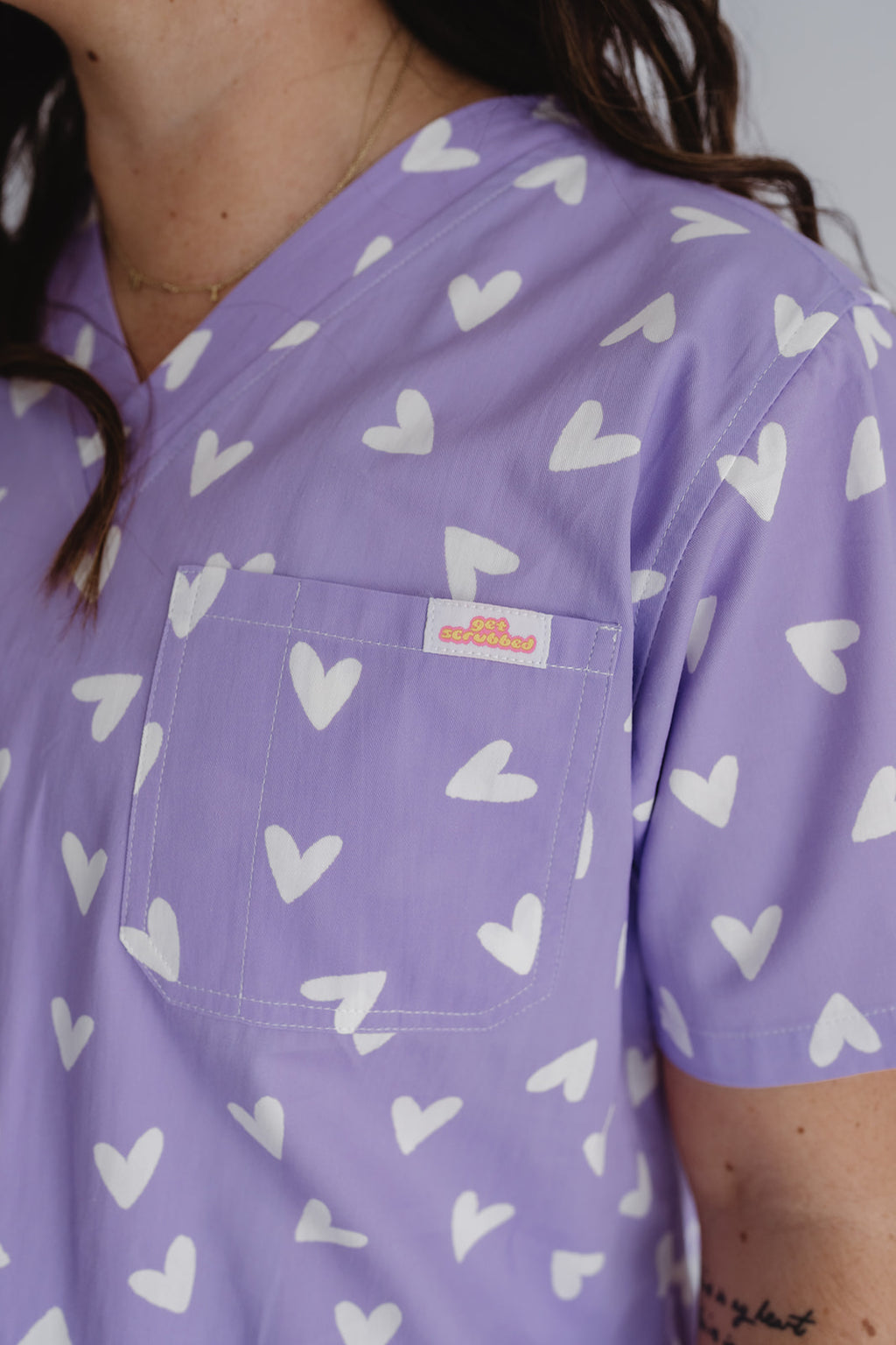 Chart My Heart Scrub Top