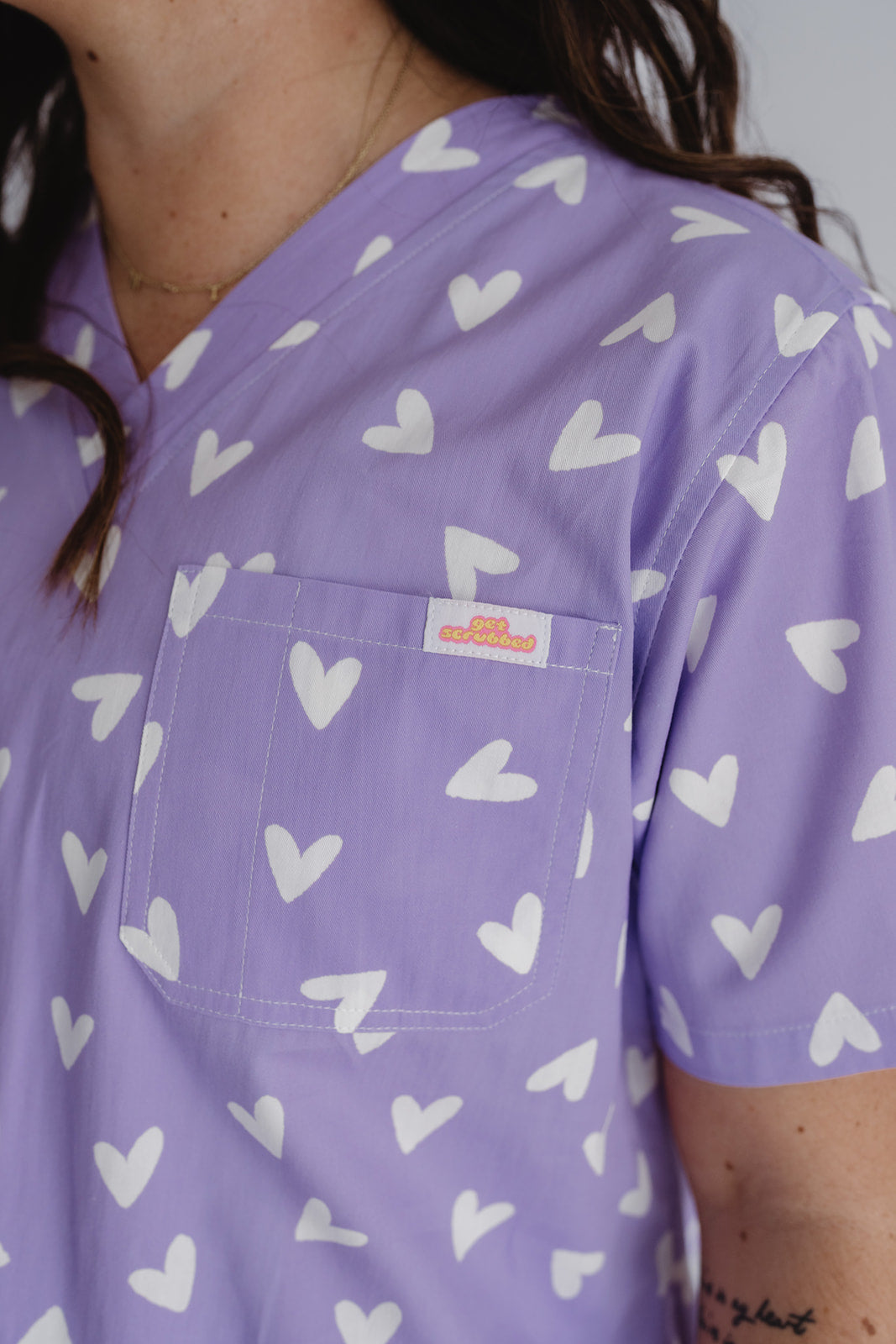 Chart My Heart Scrub Top