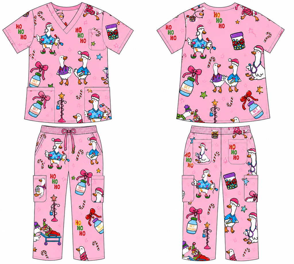 Honkin' Around the Christmas Tree Scrub Set