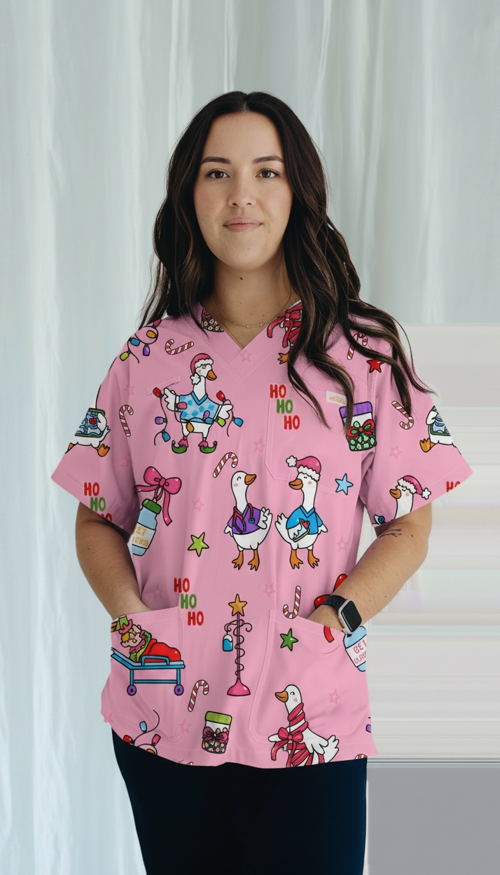 Honkin' Around the Christmas Tree Scrub Top